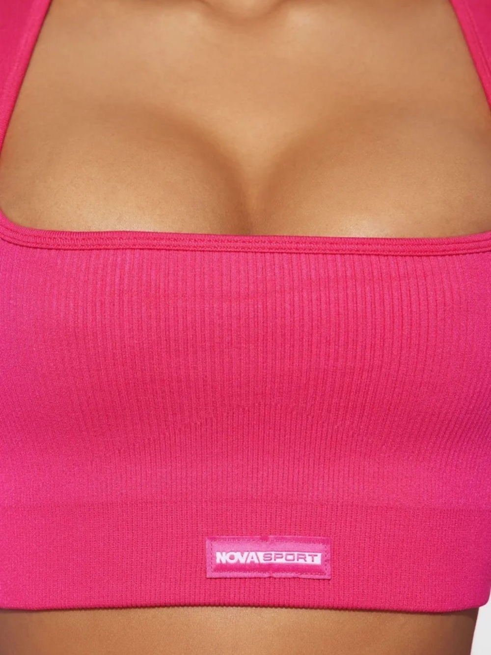 Fashion Nova Hot Pink 2 Piece Bra and Legging WorkoutSet - XS New no Tags - Picture 4 of 4